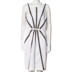 Vera Wang White Dress with Black Accents